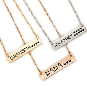 Personalized Grams Bar Necklace Grandma Gift Grandma Necklace Grandma Jewelry Mother's Day Gift Idea Nana Necklace Grammy Gift Grandma Honey Bar Necklace GMA-HONEY-BAR