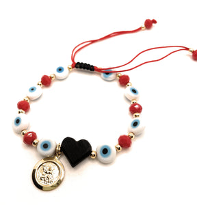 Bracelet for the Evil Eye, Red Thread, Archangel Michael Bracelet, Bracelet for Women, Evil Eye Bracelet for Women, Red Bracelets for Women, Azabache Bracelet, Protection Bracelet, St Michael Medal.