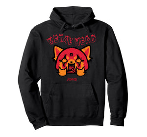 Aggretsuko Rage Metal Head Hoodie Pullover Hoodie