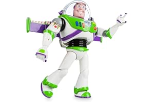 Disney Store Official Buzz Lightyear Interactive Talking Action Figure from Toy Story, Features 10+ English Phrases, Interacts with Other Figures and Toys