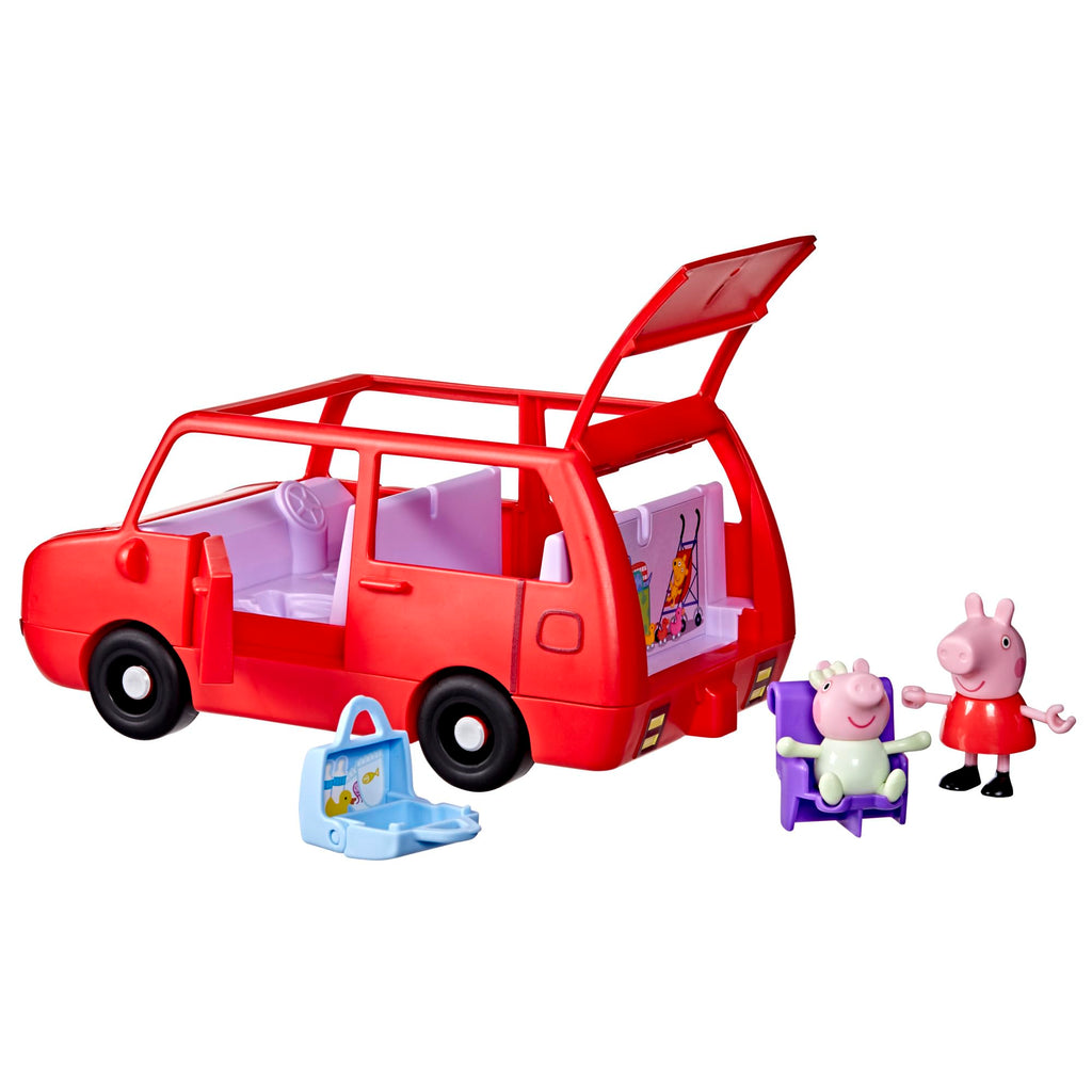 PEPPA PIG Peppa's Big Family Car with 2 Figures (Fits 5), Toy Car Playset for Girls and Boys 3 and Up