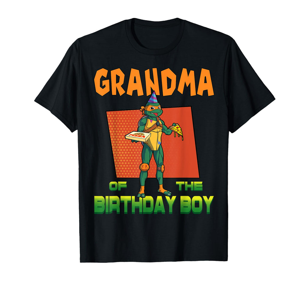 Mademark x Teenage Mutant Ninja Turtles - Mikey Grandma of the Birthday Boy Pizza Theme Party T-Shirt