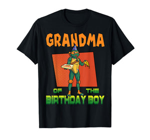 Mademark x Teenage Mutant Ninja Turtles - Mikey Grandma of the Birthday Boy Pizza Theme Party T-Shirt