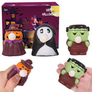 3 Pack Halloween Squishies Toys, Slow Rising Squishies Toys ,Vampire,Pumpkin,Ghost,Hallowen Squeeze spit Bubble Toys for Kids Boys Girls Toddlers Hallowen Stocking Stuffers Party Favors Gifts
