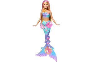 Barbie Mermaid Toy Dolls with Surprise Magic Blooming Flowers Feature, Ombre Tails, Pearl Headband Accessory & Long Blonde Hair with Pink Highlights