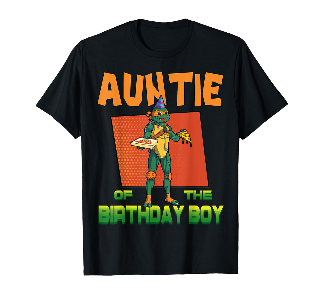 Mademark x Teenage Mutant Ninja Turtles - Mikey Auntie of the Birthday Boy Pizza Theme Party T-Shirt