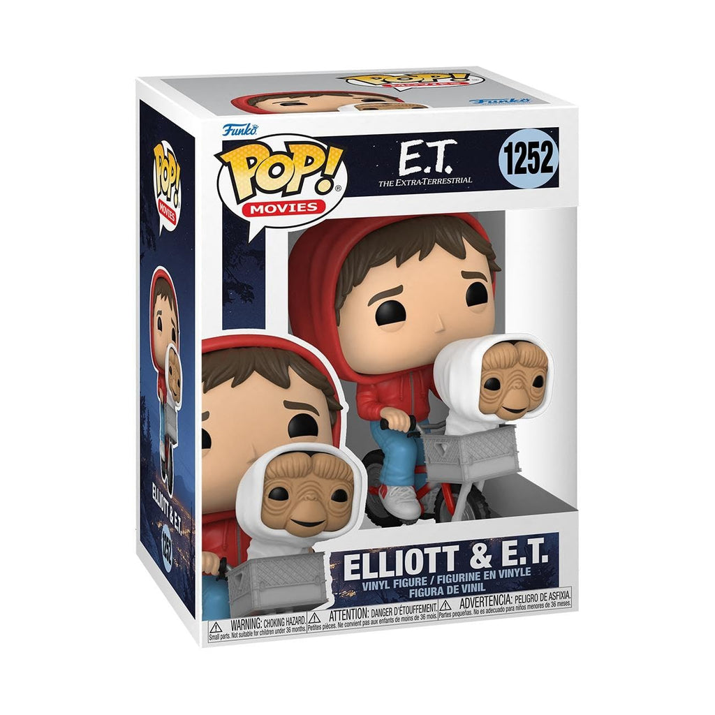 Funko Pop Movies: E.T. The Extra-Terrestrial - Elliott - Elliot with E.T. in Basket, 3.75 Inches - Collectable Vinyl Figure - Gift Idea - Official Merchandise