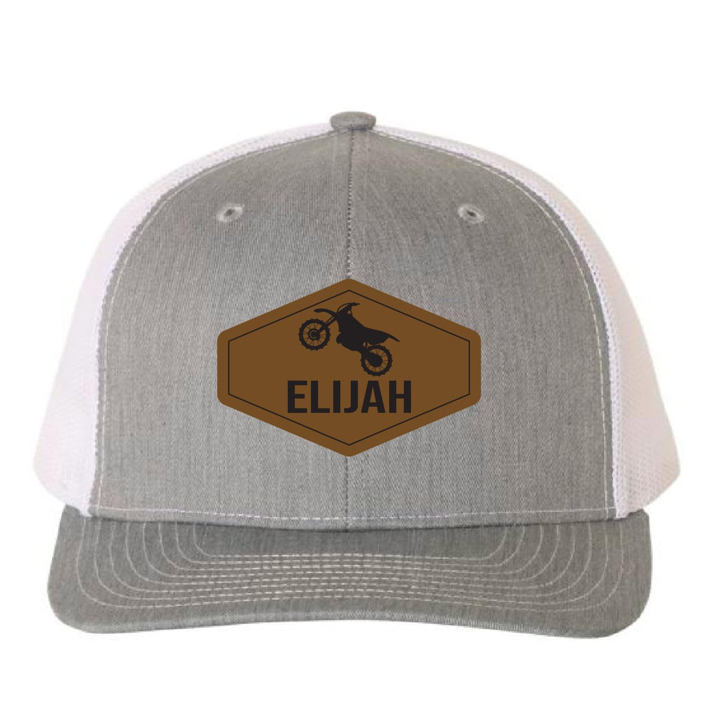 Boys Dirt Bike Hat, Personalized Kids Name Hat, Youth Custom Cap, Richardson 112, CapDaddy