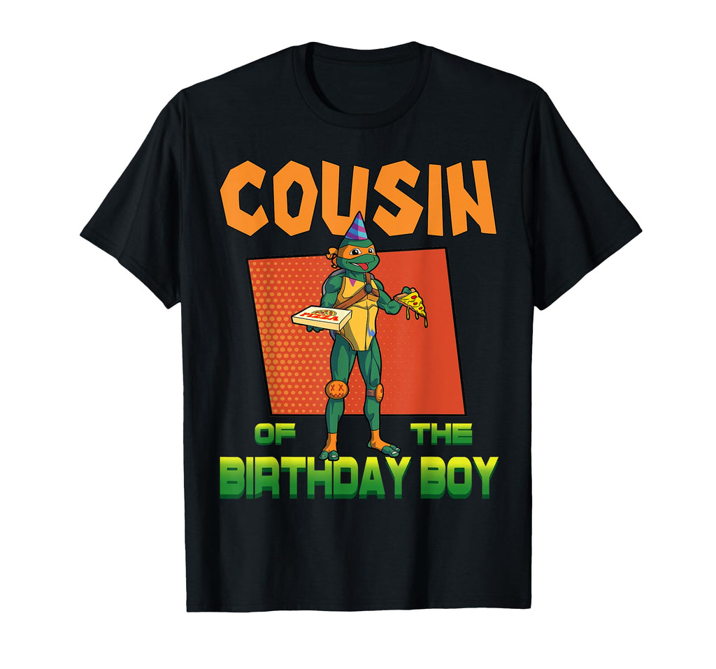 Mademark x Teenage Mutant Ninja Turtles - Mikey Cousin of the Birthday Boy Pizza Theme Party T-Shirt