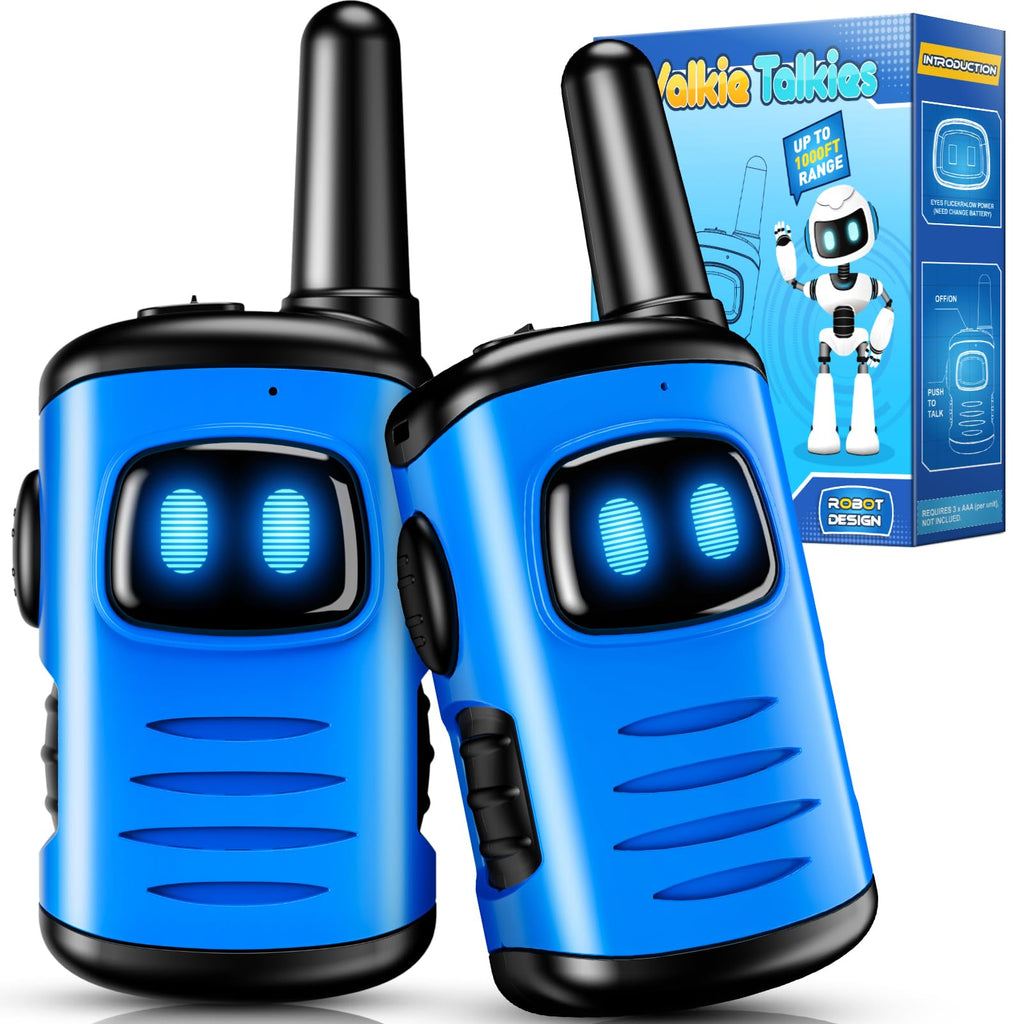 Kids Walkie Talkies Toys for Boys: comedyfun Mini Robots Walkies Talkies 2 Pack Christmas Birthday Gifts for 3 4 5 6 7 8 Year Old Boys Toys Age 4 5 6 7 8 Stocking Stuffers Camping Outdoor Games