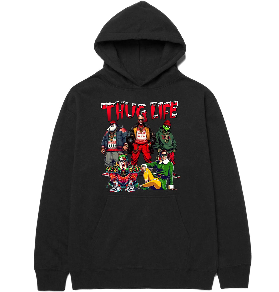 ElixirStreet Viral Christmas Movie Thug Life Sweater, Men Hoodies, Ugly Multi Color