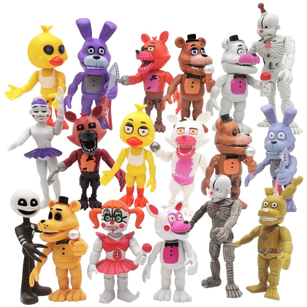 Action Figure Toy, 18 Pcs Game Figures Toys, Movable Joints Toys Dolls, Collectible Figure Gifts for Kids, Colourful