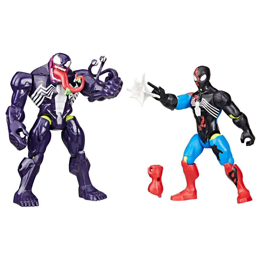 Spider-Man Marvel MixMashers Venom vs. Venomized, Custom Action Figure & Accessories 2-Pack, 5-Inch-Scale Super Hero Toys for Kids Ages 4+