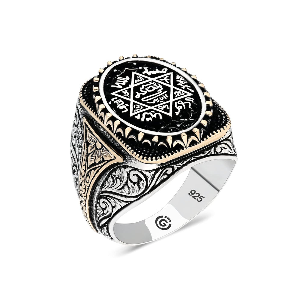 Seal Of Solomon Ring, Silver Solomon Men Signet Ring, Seal Protection Ring, Silver Handmade Ring, 925k Sterling Silver Ring