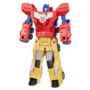 Transformers Crash & Combine Heroes, 3.75-Inch Converting Bumblebee and Optimus Prime Action Figures, Robot Toys for Kids 6 and Up