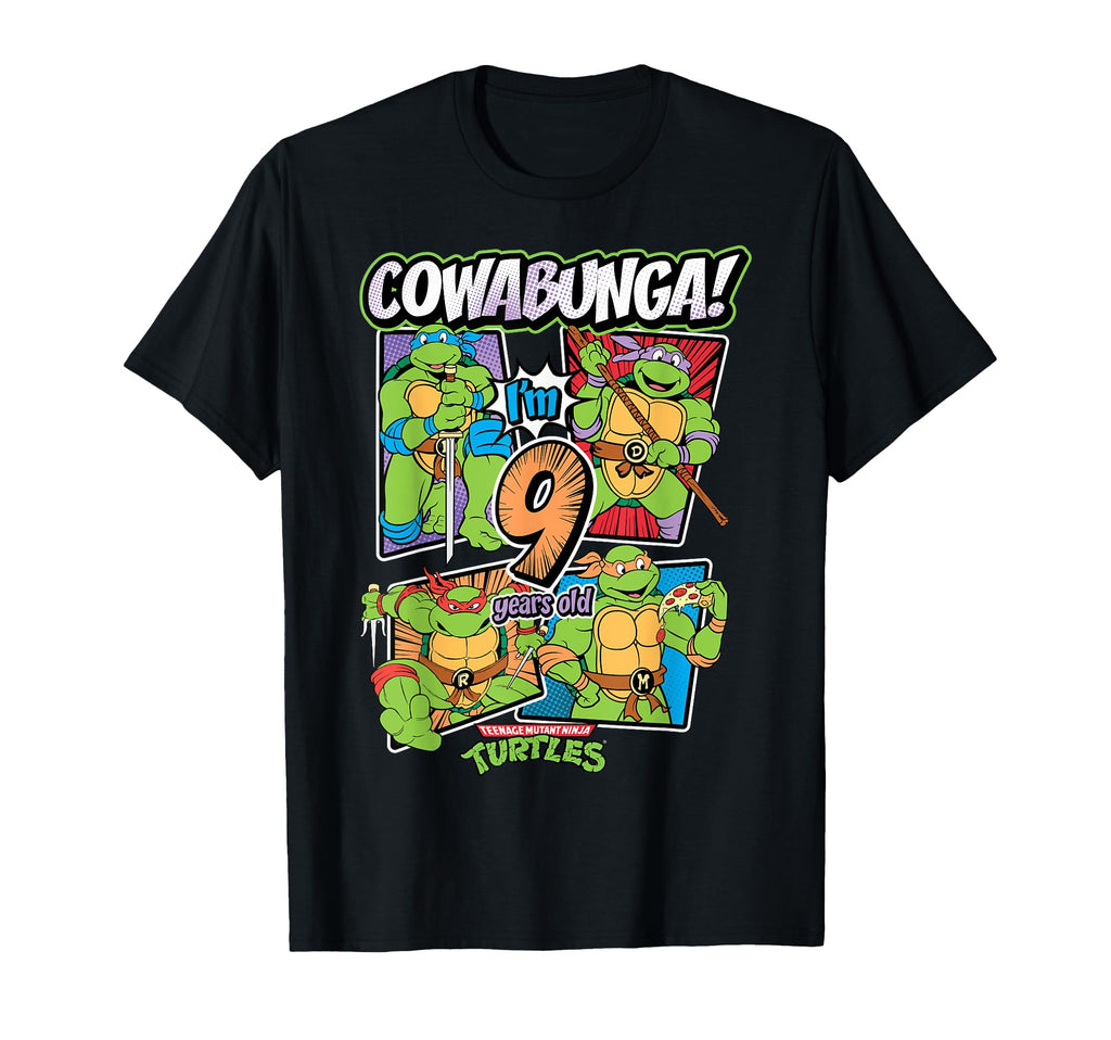Mademark x Teenage Mutant Ninja Turtles - Cowabunga I'm 9 Years Old Teenage Mutant Ninja Turtles T-Shirt