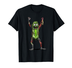 Mademark x Rick and Morty - Rick and Morty - Pickle Rick Pop on Black T-Shirt