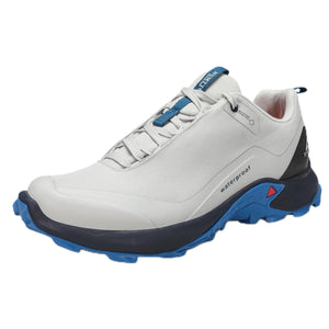 HUMTTO Men's All-Terrain Waterproof Hiking Shoes Lightweight Breathable Trekking Trails Shoes Anti Slip Outdoor Shoes 11.5 Light Grey