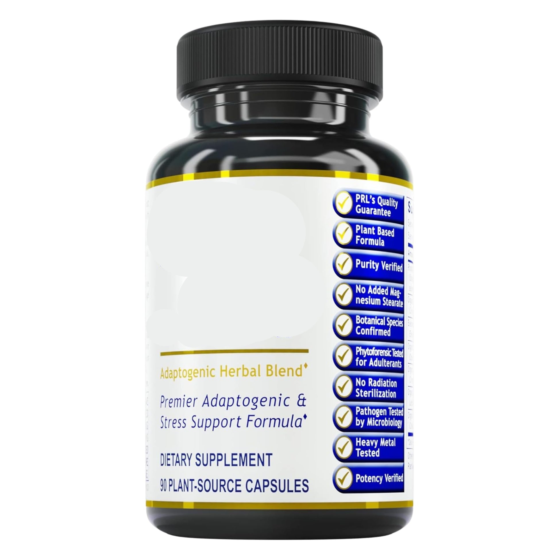 Supplement bottle labeled 'Adaptogen-R3' by Premier Research Labs on a white background