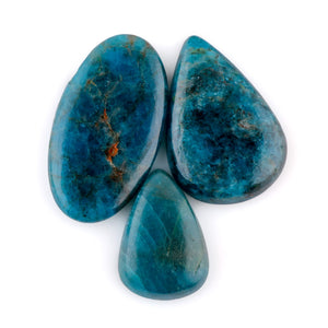 Natural Blue Apatite Cabochon Gemstone -100 Carat Lot, Raw Crystal Stone for Jewelry Making, Wire Wrapping, Reiki Healing, Chakra Balancing, DIY Crafts & Spiritual Energy Stones