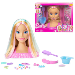 Barbie Doll Styling Head, Blonde Hair with 20+ Hair Styling Accessories Including Star & Butterfly Color Change Hair Clips