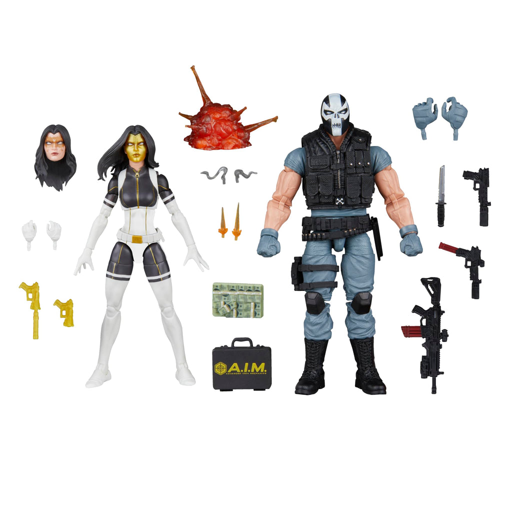 Marvel Legends Series Madame Masque & Crossbones, Marvel Super-Villains Comics Collectible 2-Pack, 6-Inch Action Figures