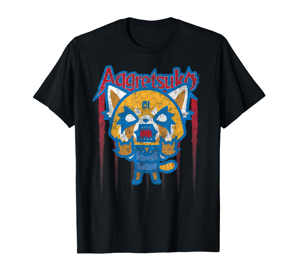 Aggretsuko Red White and Blue Rage Americana T-Shirt