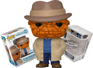 Funko The Thing in Trench Coat with Hat - The Fantastic Four First Steps + ToyBop Protector: EE Exclusive Pop! Marvel Movies MCU Vinyl Figure (Bundled with Pop Protector Collector Case Box Gift Set)