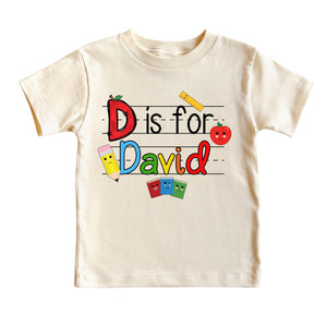 Hello My Name is Custom Kids Name Back to School Shirt, Toddler First Day of School Tee Kindergarten Shirt, First Day Outfit (IT-A1)
