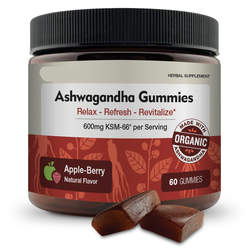 Jar of Daily Nutra Ashwagandha Gummies with a white background