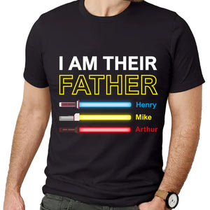 Personalized I am Your Their Father Mother Shirts,Custom Star Dad, Tshirt Gifts for Dad Papa Husband from Daughters Son Wife, Custom Stars Shirts for Mommy, Custom Stars Shirt for Daddy