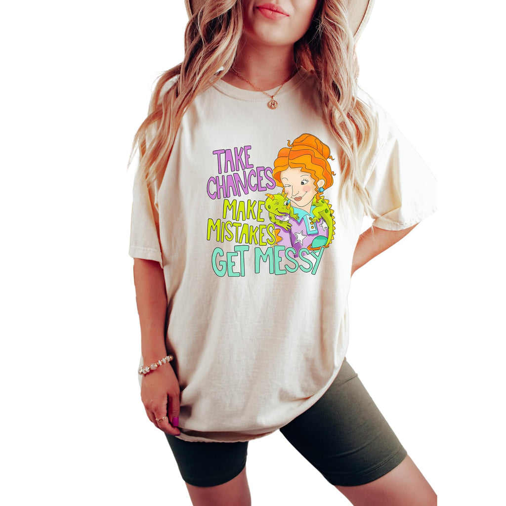 Take Chances Make Mistakes Get Messy Tee – Miss Frizzle Magic School Bus Teacher Top, Fun Back to School Outfit