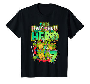 Mademark x Teenage Mutant Ninja Turtles - Kids Teenage Mutant Ninja Turtles This Half Shell Hero is 7 T-Shirt