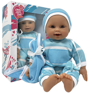 The New York Doll Collection 11 inch Soft Body Baby Doll in Gift Box - 11" Doll Toy for Kids, Boys, Girls and Toddlers - Baby Doll Pacifier Accessory Included
