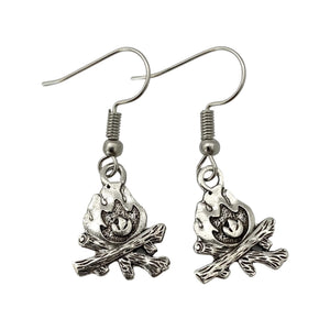 Campfire Earrings - Happy Camper Travel Gifts for Women Girls