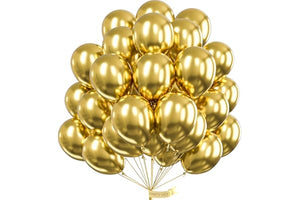 PartyWoo Metallic Gold Balloons, 50 pcs 12 Inch Gold Metallic Balloons, Gold Balloons for Balloon Garland or Balloon Arch as Party Decorations, Birthday Decorations, Baby Shower Decorations, Gold-G101