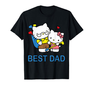 Hello Kitty Best Dad Father's Day Tee Shirt T-Shirt