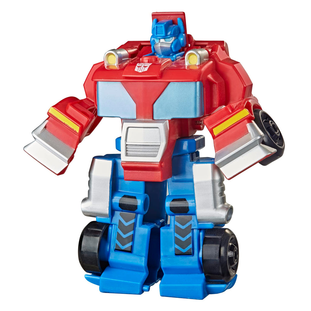 Transformers Playskool Heroes Rescue Bots Academy Team Optimus Prime, 4.5-Inch Action Figure, Kids Converting Robot Toy, Ages 3+