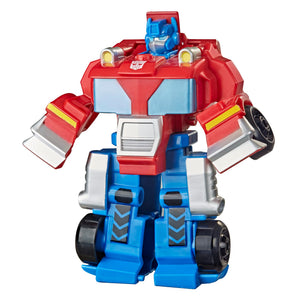 Transformers Playskool Heroes Rescue Bots Academy Team Optimus Prime, 4.5-Inch Action Figure, Kids Converting Robot Toy, Ages 3+