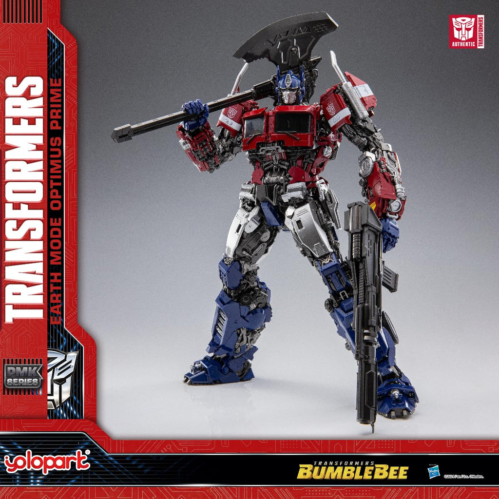 YOLOPARK Transformers Toys Earth Mode Optimus Prime PLAMO,Bumblebee The Movie,Highly Articulated 11.8 Inch Optimus Prime Action Figure,Collectible Toys for Ages 15 and Up