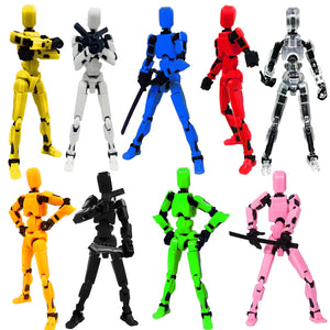 Assembly Completed-Titan 13 Action Figures, Upgrade Nova 13 Action Figure, Dummy Robot 13 Action Figure Set,3D Robot Figure for Children's Day Birthday Gifts (Assembly Completed-9PCS)