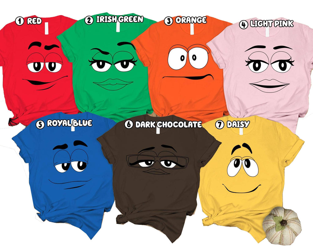 M Faces Halloween Costume Shirt, Face Matching Halloween Costume, Family Halloween Costumes, Candy Group Matching Tee, Funny Family Things Matching Shirt, Teacher Matching Outfit, T-Shirt