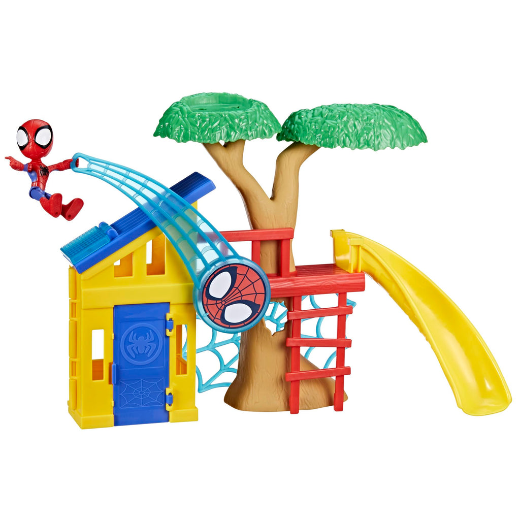 Spidey and his Amazing Friends Spidey Playground Playset, Includes 4-Inch Action Figure, Marvel Super Hero Toys for Kids 3 and Up