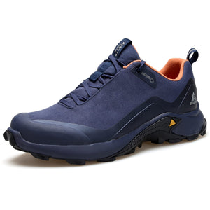 HUMTTO Men's All-Terrain Waterproof Hiking Shoes Lightweight Breathable Trekking Trails Shoes Anti Slip Outdoor Shoes 8 Navy Blue