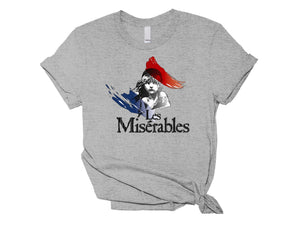 Les Miserables Broadway Musical Show T-Shirt, Musical Theatre Adult Women Gift Black