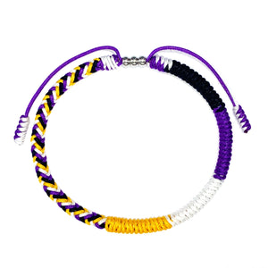 LAMIBEE Non-Binary Pride Bracelet, Nonbinary Things Stuff Gifts, LGBTQ+ Surfer String Boho Style Wrist Wrap Bracelet, Amulet and Boho Rope Bracelet Bangles for Women Men Him Her (Non-binary)