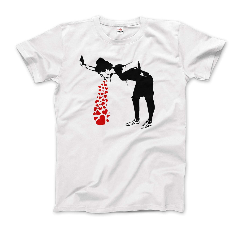 Lovesick - Banksy, Streetart Grafitti Artwork T-Shirt (Adults, Kids, Short & Long Sleeve) Grey
