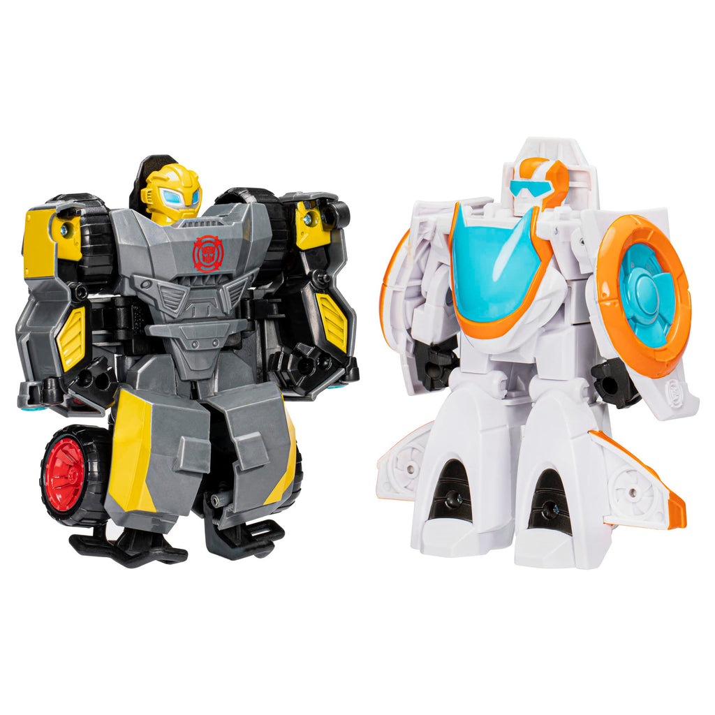 Transformers Toys Space Blast 2-Pack, Bumblebee and Autobot Blades 4.5-Inch Action Figures, Preschool Robot Toys for Kids Ages 3 and Up