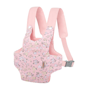 GAGAKU Baby Doll Carrier for Toddler Toy Baby Carrier for Dolls Accessories Doll Carrier for Little Girls - Pink (Pear Flowers)
