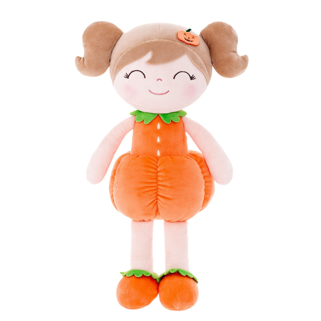 Gloveleya Dolls Halloween Pumpkin Baby Girl Gifts Plush Pumpkin Doll Soft Toys Orange 18 inches